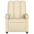 Fauteuil de massage inclinable Crème Tissu