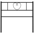 Tête de lit métal noir 75 cm