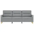 Canapé à 3 places Gris clair 180 cm Tissu