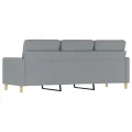 Canapé à 3 places Gris clair 180 cm Tissu