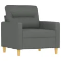 Fauteuil Gris foncé 60 cm Tissu