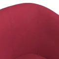 Fauteuil cabriolet avec repose-pied rouge bordeaux tissu