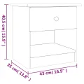 Table de chevet ALTA 43x35x40,5 cm bois de pin massif
