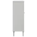 Armoire à chaussures SENJA aspect rotin blanc bois massif