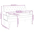 Banc avec dossier marron 120x62x75,5 cm similicuir daim