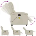 Fauteuil inclinable de massage Crème Similicuir