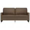 Canapé à 2 places Marron 140 cm Tissu