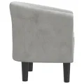 Fauteuil cabriolet gris clair velours