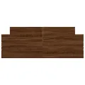 Cadre de lit tête de lit et pied de lit chêne marron 135x190 cm