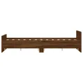Cadre de lit tête de lit et pied de lit chêne marron 135x190 cm
