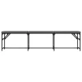 Banc à manger gris foncé 186x32x45 cm acier et tissu