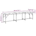Banc à manger gris foncé 186x32x45 cm acier et tissu