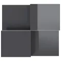 Tables basses 2 pcs gris brillant bois d'ingénierie