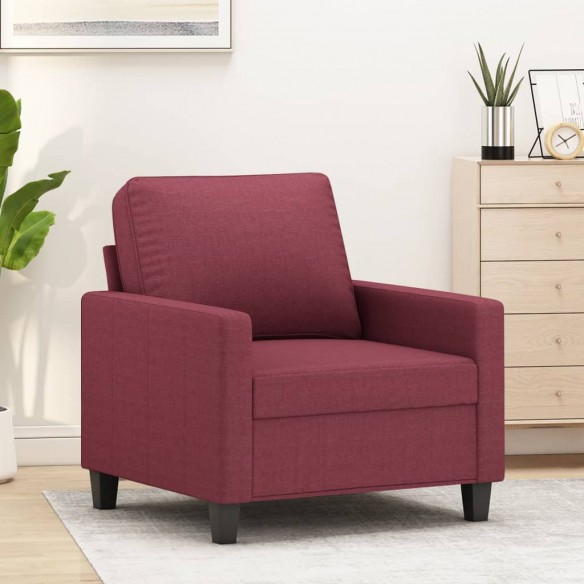 Fauteuil Rouge bordeaux 60 cm Tissu