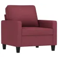 Fauteuil Rouge bordeaux 60 cm Tissu