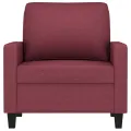 Fauteuil Rouge bordeaux 60 cm Tissu