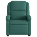 Fauteuil de massage inclinable Vert foncé Tissu