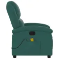Fauteuil de massage inclinable Vert foncé Tissu