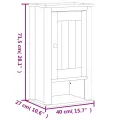Armoire murale de salle de bain BERG blanc bois de pin massif