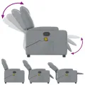 Fauteuil de massage inclinable Gris clair Tissu