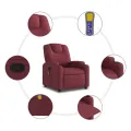 Fauteuil de massage inclinable Rouge bordeaux Tissu