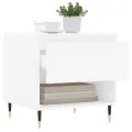 Table basse blanc 50x46x50 cm bois d’ingénierie