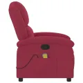 Fauteuil de massage inclinable rouge bordeaux velours