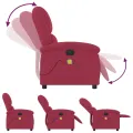 Fauteuil de massage inclinable rouge bordeaux velours