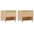 Tables basses 2 pcs chêne sonoma 50x46x50 cm bois d'ingénierie