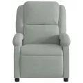 Fauteuil inclinable gris clair velours