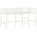Lit mezzanine enfants échelle blanc 90x190 cm bois pin massif