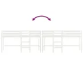 Lit mezzanine enfants échelle blanc 90x190 cm bois pin massif
