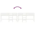Lit mezzanine enfants échelle blanc 80x200 cm bois pin massif