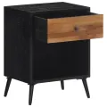 Table de chevet 40x30x50 cm bois massif de teck