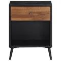 Table de chevet 40x30x50 cm bois massif de teck