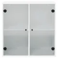Armoire murale avec portes en verre blanc 68x37x68,5 cm