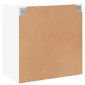 Armoire murale avec portes en verre blanc 68x37x68,5 cm