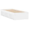 Cadre de lit blanc 75x190 cm petit simple