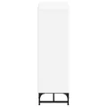 Buffet avec portes en verre blanc 35x37x120 cm