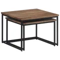 Tables basses gigognes 2 pcs bois massif de teck