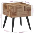 Table d'appoint 40x40x45 cm teck de récupération massif