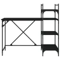 Bureau d'ordinateur avec étagères noir 120x47x109 cm