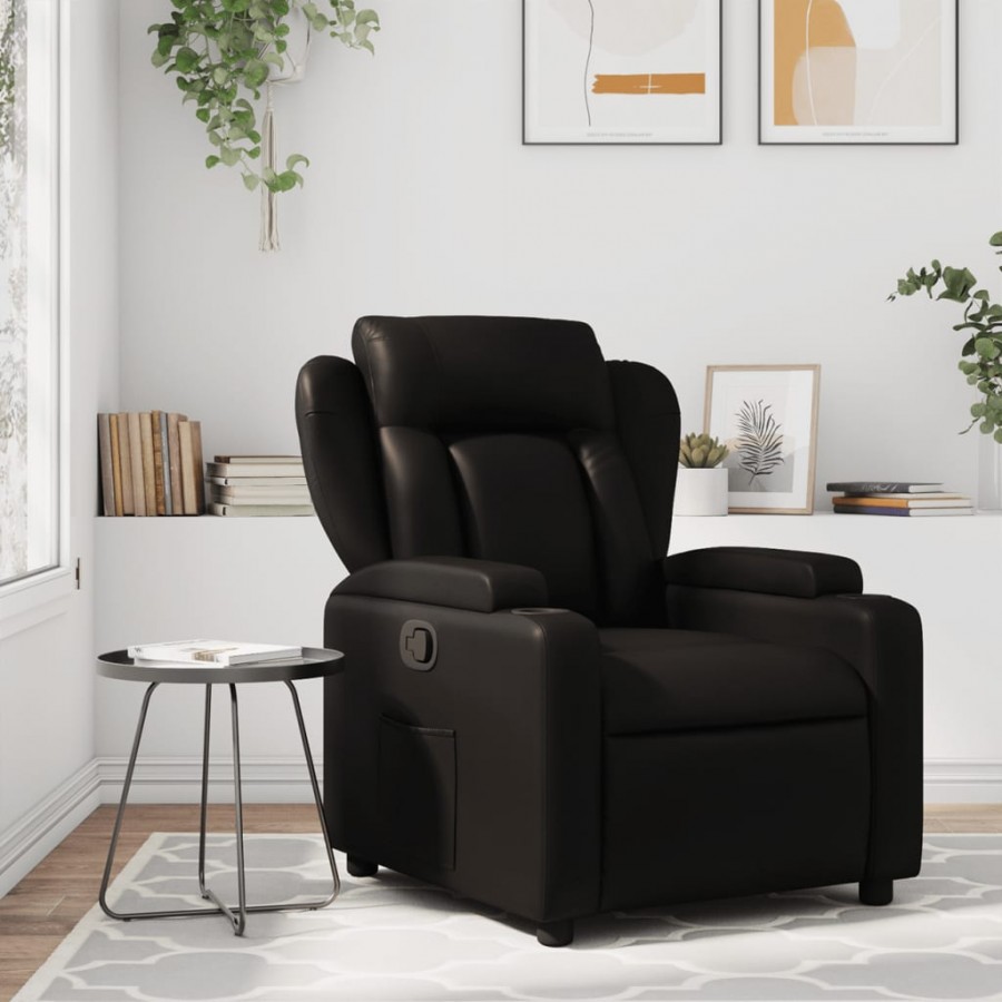 Fauteuil inclinable Noir Similicuir