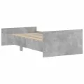 Cadre de lit gris béton 100x200 cm bois d'ingénierie