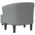 Fauteuil cabriolet avec repose-pied gris clair tissu