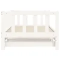 Lit de jour avec lit gigogne blanc 90x200 cm bois de pin massif