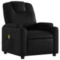 Fauteuil de massage inclinable Noir Similicuir
