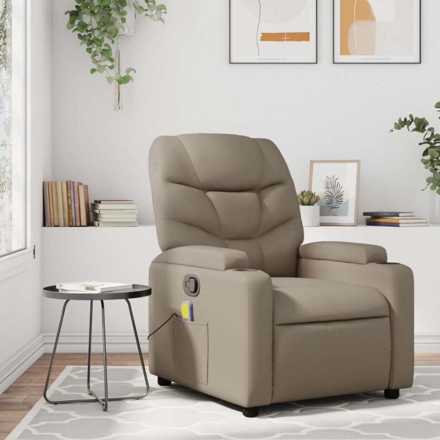 Fauteuil de massage inclinable Cappuccino Similicuir