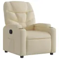 Fauteuil inclinable Crème Tissu