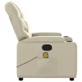 Fauteuil inclinable de massage Crème Similicuir